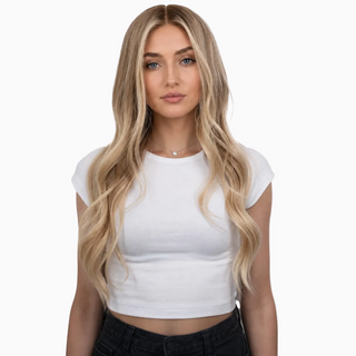 Lindsey | Echthaarperücke | Platinum Asch Balayage | Extraliebe