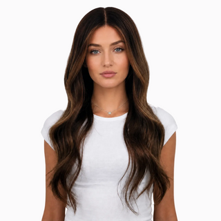 Liz | Echthaarperücke | Schokobraun Aschblond | Extraliebe