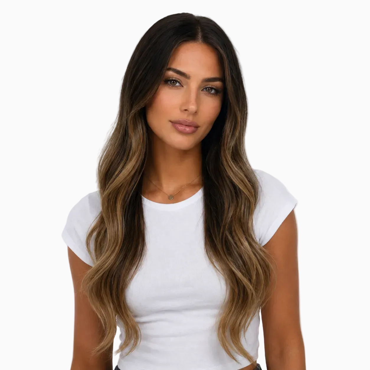 Linda | Echthaarperücke | Dunkelbraun Honig Balayage | Extraliebe