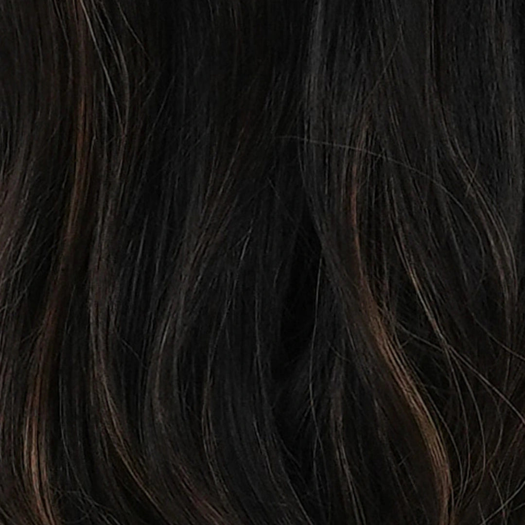 Harley , cheveux réels , perruque , front noir-brun caramel , Extraliebe