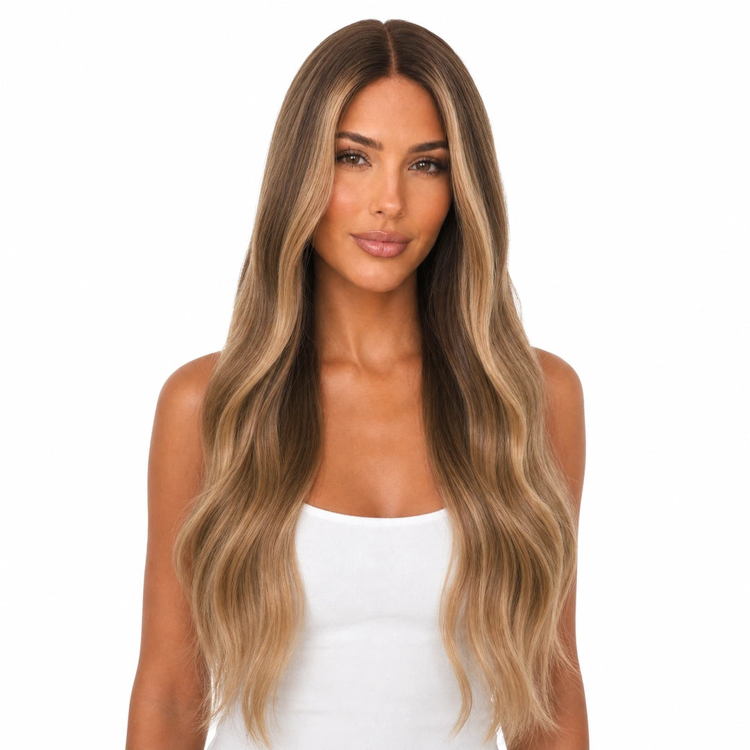 Jennie | Echthaarperücke | Mittelblond Summer Balayage | Extraliebe