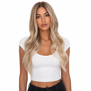 Lindsey | Echthaarperücke | Platinum Asch Balayage | Extraliebe