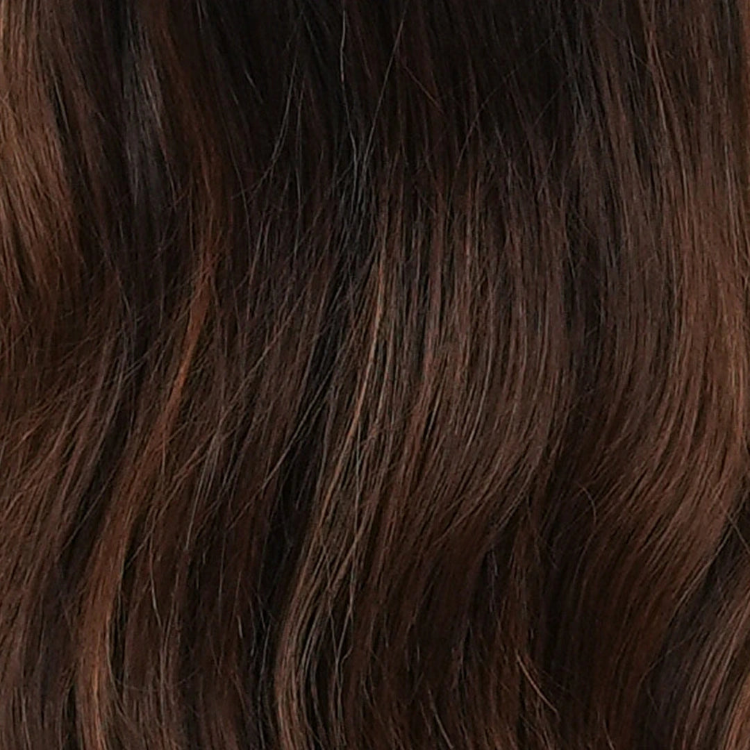 Zelie , véritable cheveux perruque , Mocha brun caramel , Extraliebe