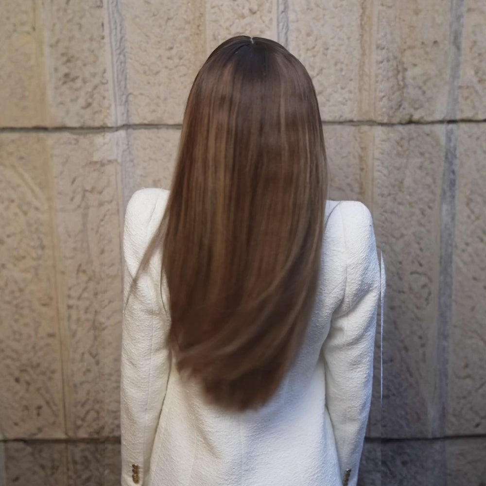 Choclove Dunkelbraun Sand Balayage Couture